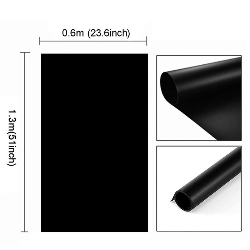 Meking Black PVC Photography Backdrop Matte & Reflective PVC Background 24x51inches (60x130cm) Dual Side Vinyl Photo Backdrop for Product Video Photography Studio - Image 5